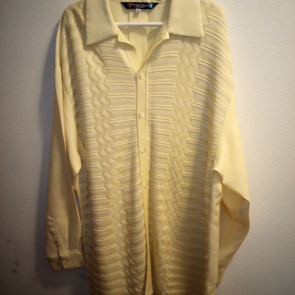 Men's Cream Shirt Set